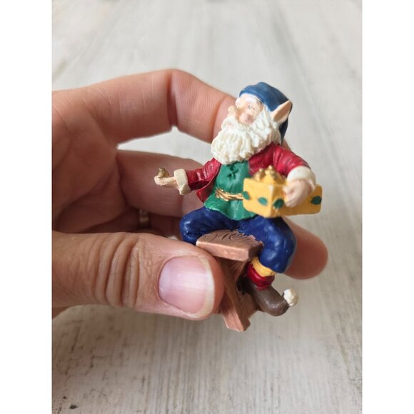 Vintage Santa Bell ornament figurine village Xmas decor - Picture 3 of 8